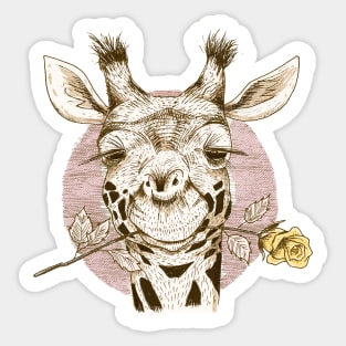 Romantic giraffe Sticker